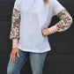 Taylor Top - white & white floral