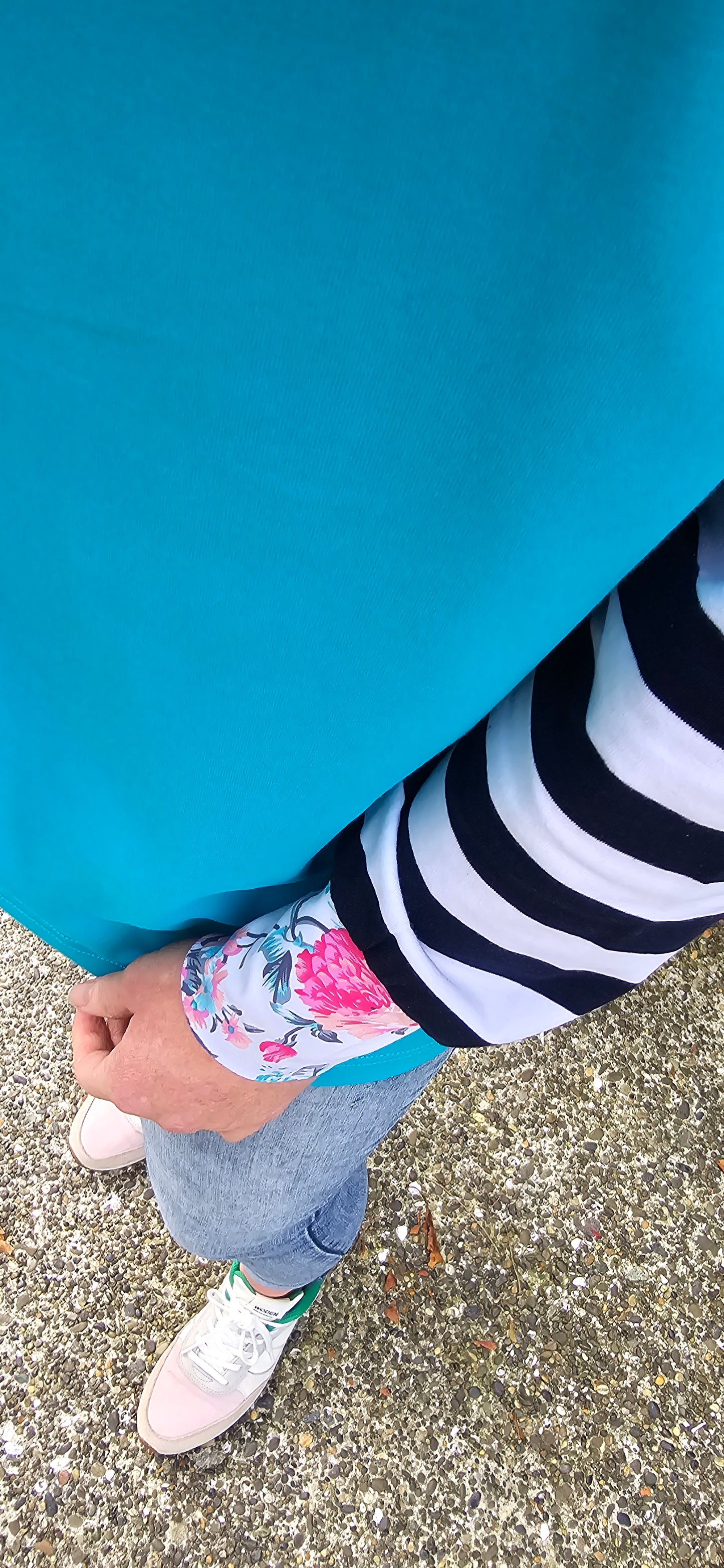 Taylor Top - Turquoise/stripe/floral