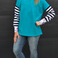 Taylor Top - Turquoise/stripe/floral