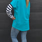 Taylor Top - Turquoise/stripe/floral