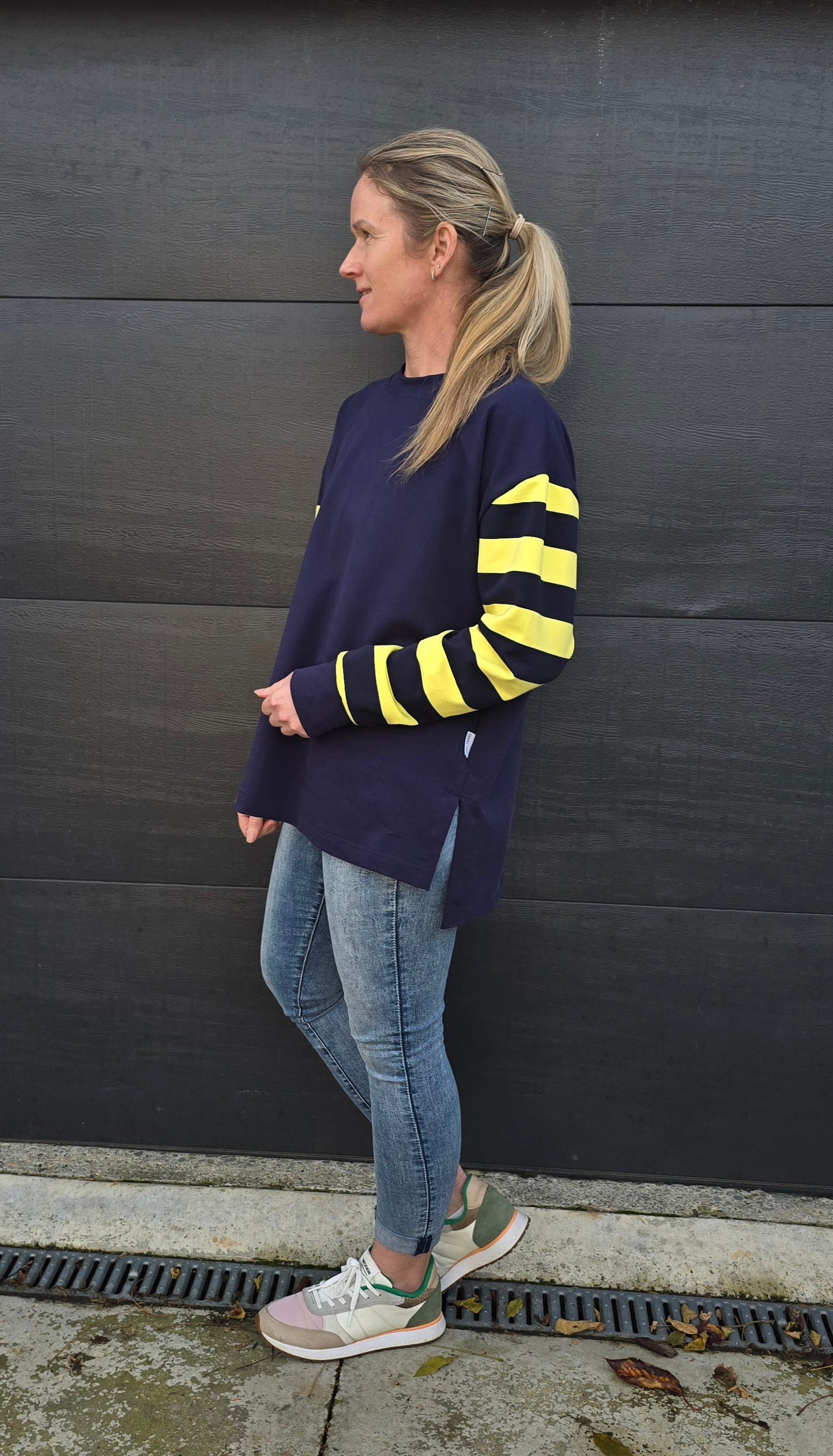 Weekender sweat - Navy/Lemon