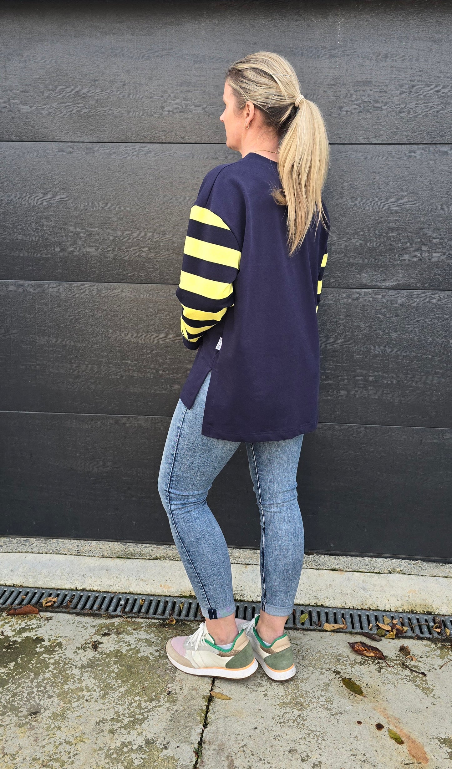 Weekender sweat - Navy/Lemon
