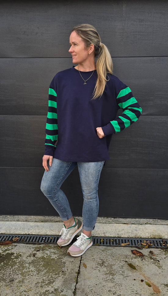 Weekender sweat - Navy/Green