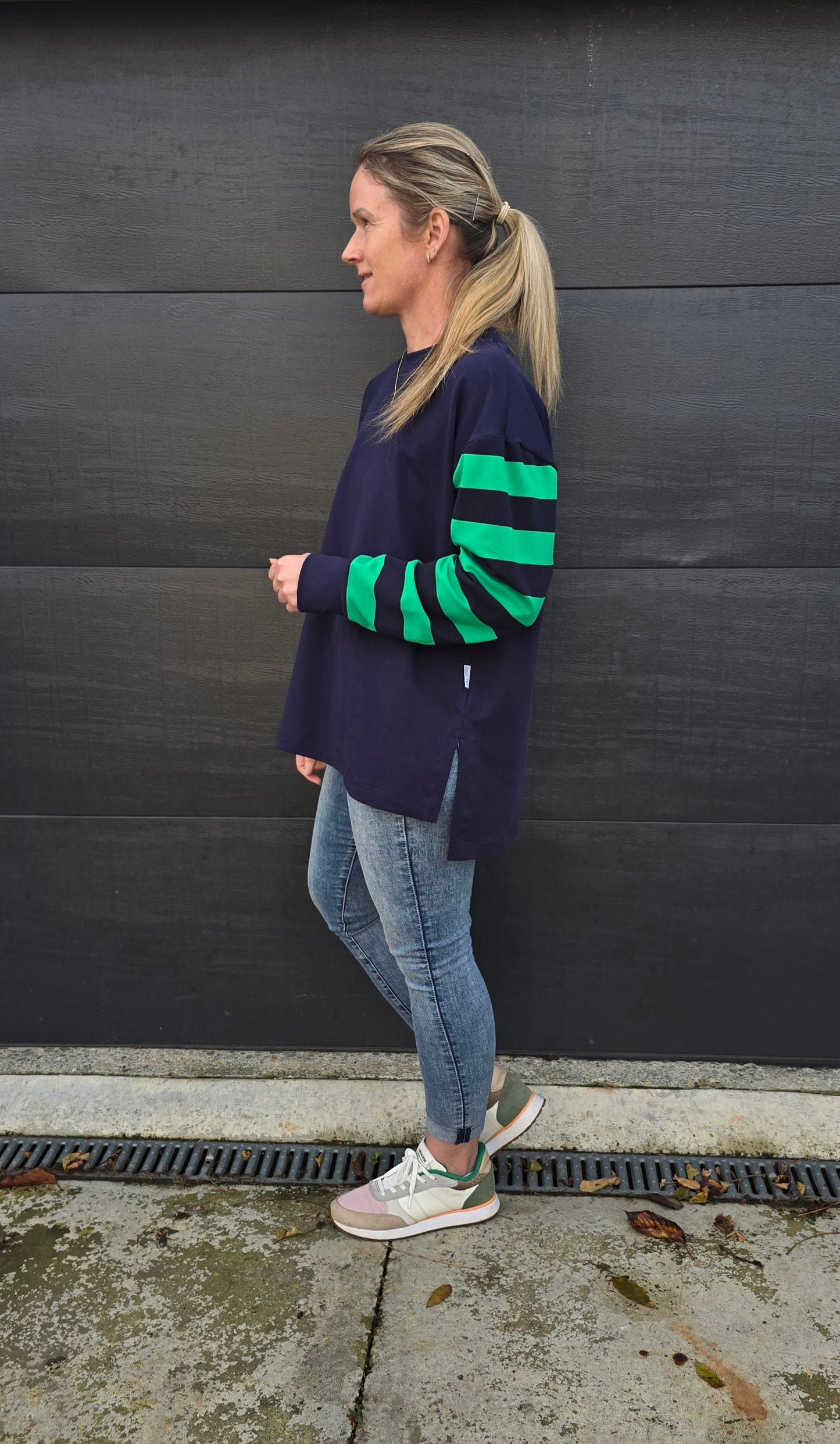 Weekender sweat - Navy/Green