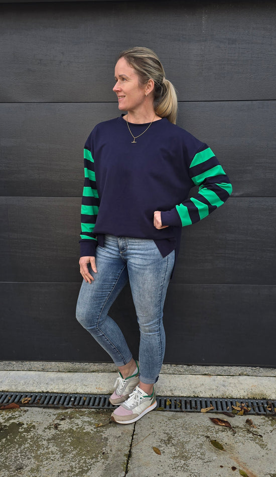 Weekender sweat - Navy/Green
