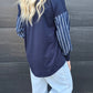 Taylor Top - Navy/ denim stripe - coming soon!
