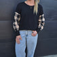 Taylor Top - black/beige check