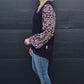 Lisa top - navy/dainty floral