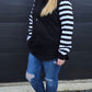 Harper hoodie - Black/white