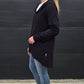 Black zip cardi