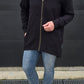 Black zip cardi