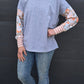 Taylor Top - Grey Marle/vintage floral