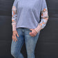 Taylor Top - Grey Marle/vintage floral