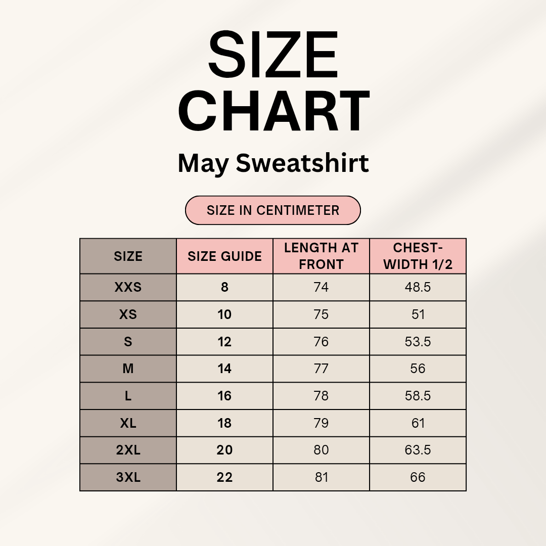 May sweat - navy/blush/white