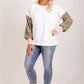 Taylor Top - white & sage floral