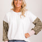 Taylor Top - white & sage floral