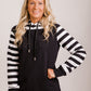 Harper hoodie - Black/white