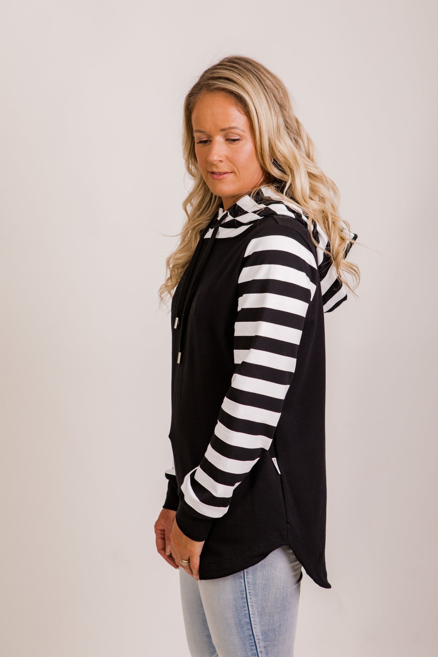Harper hoodie - Black/white