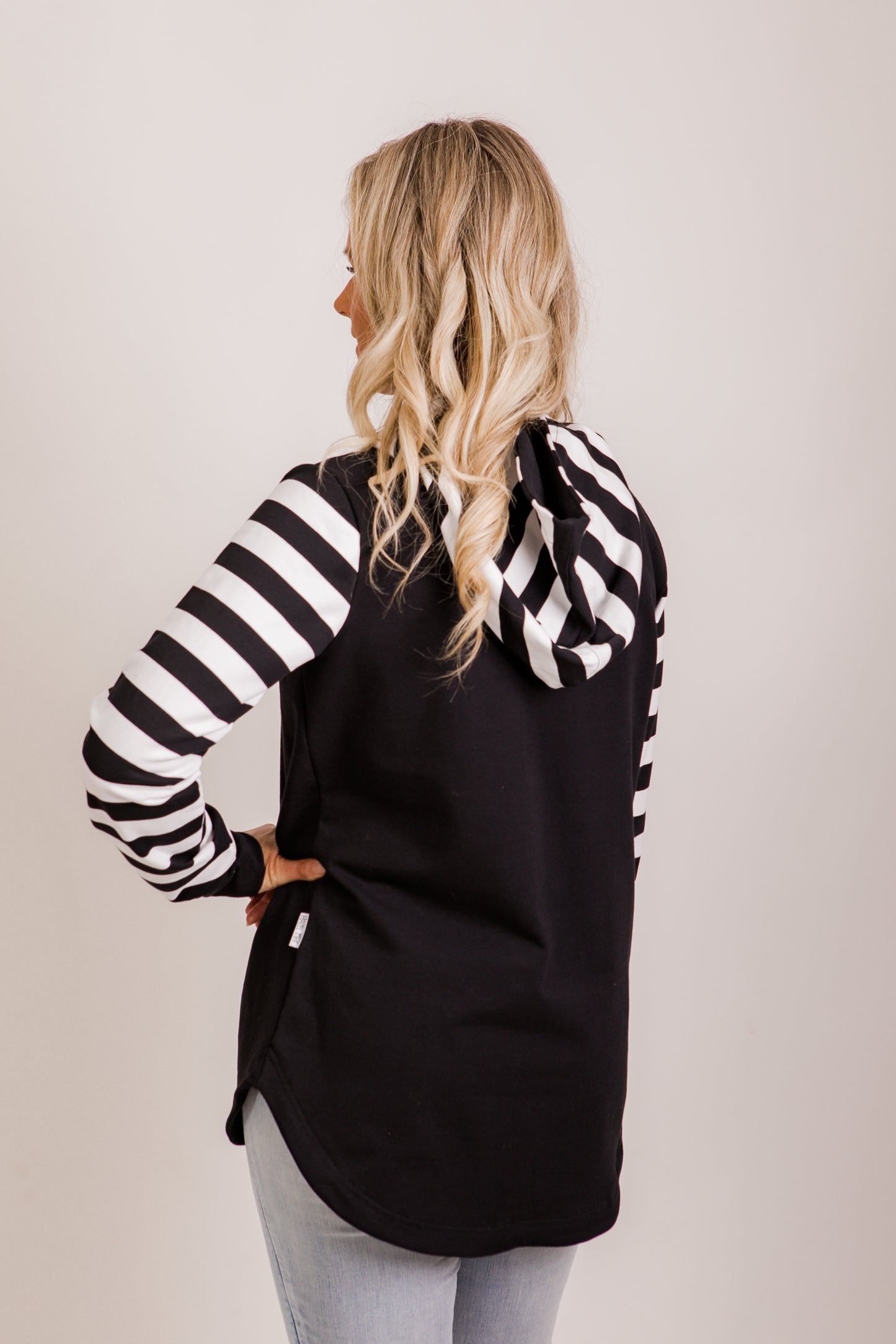 Harper hoodie - Black/white