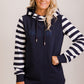 Harper hoodie - Navy/white