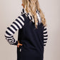 Harper hoodie - Navy/white