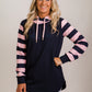 Harper hoodie - Navy/pink