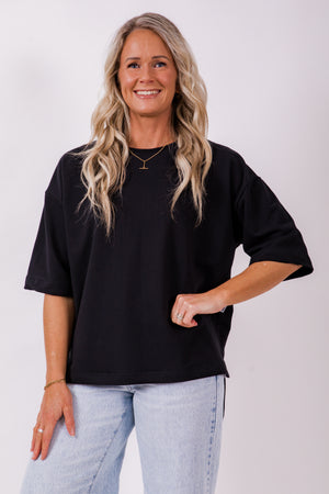Weekender short sleeve sweat- Black