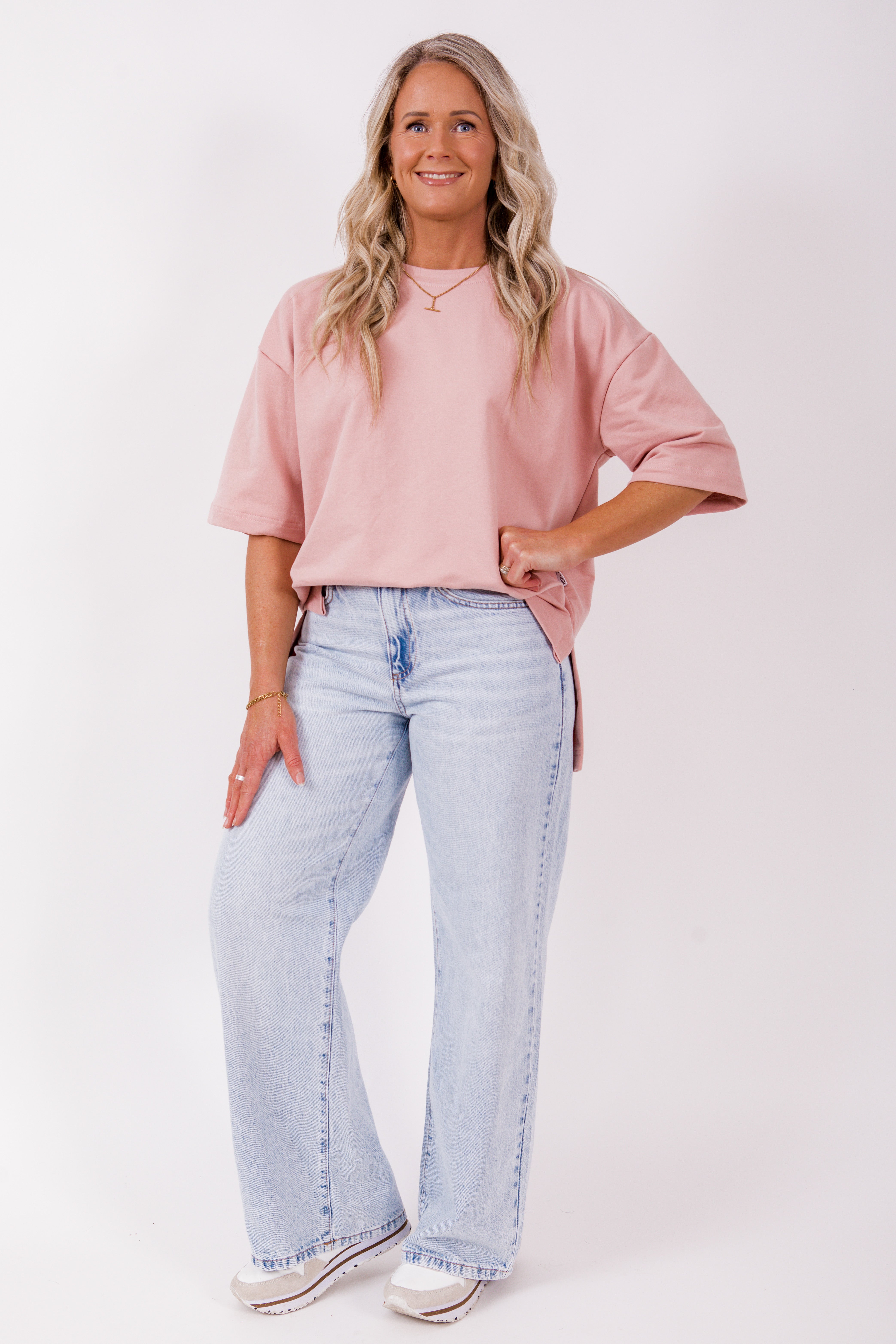 Weekender short sleeve sweat- Blush