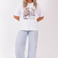Boxy Tee - white/desert horse