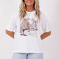 Boxy Tee - white/desert horse