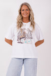 Boxy Tee - white/desert horse