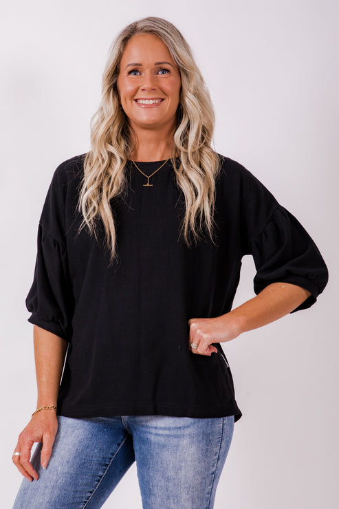 Peony Top- Black