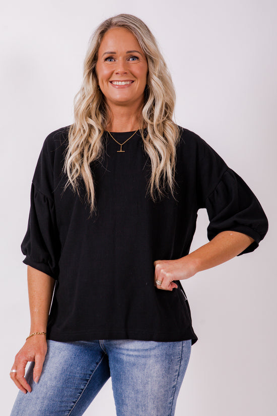Peony Top- Black