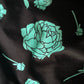 Black and Mint Peony zip cardi