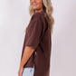 Weekender short sleeve sweat- Chocolate