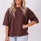 Weekender short sleeve sweat- Chocolate