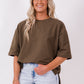 Weekender short sleeve sweat- khaki