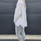 Merino waffle knit jumper - off white